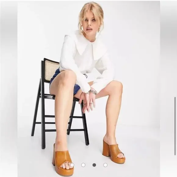 NWT Topshop Knitted Stitch Collar Jumper in Ivory - Picture 4 of 13